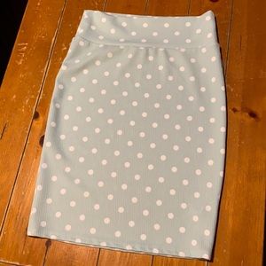 Lularoe Cassie mint polka dot pncil skirt tube top